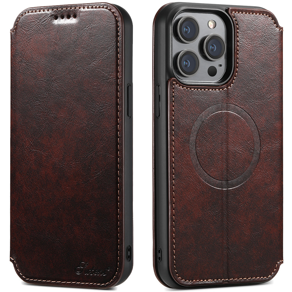 SUTENI J05 til iPhone 14 Pro Max Telefon Læder Taske Kompatibel med MagSafe Stand Wallet Cover SUTENI J05 til iPhone 14 Pro Max Telefon Læder Taske Kompatibel med MagSafe Stand Wallet Cover